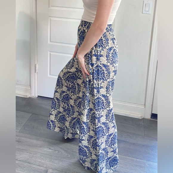 011 Boho Damask Print stretchy waist Trouser Pants - Picture 8 of 12